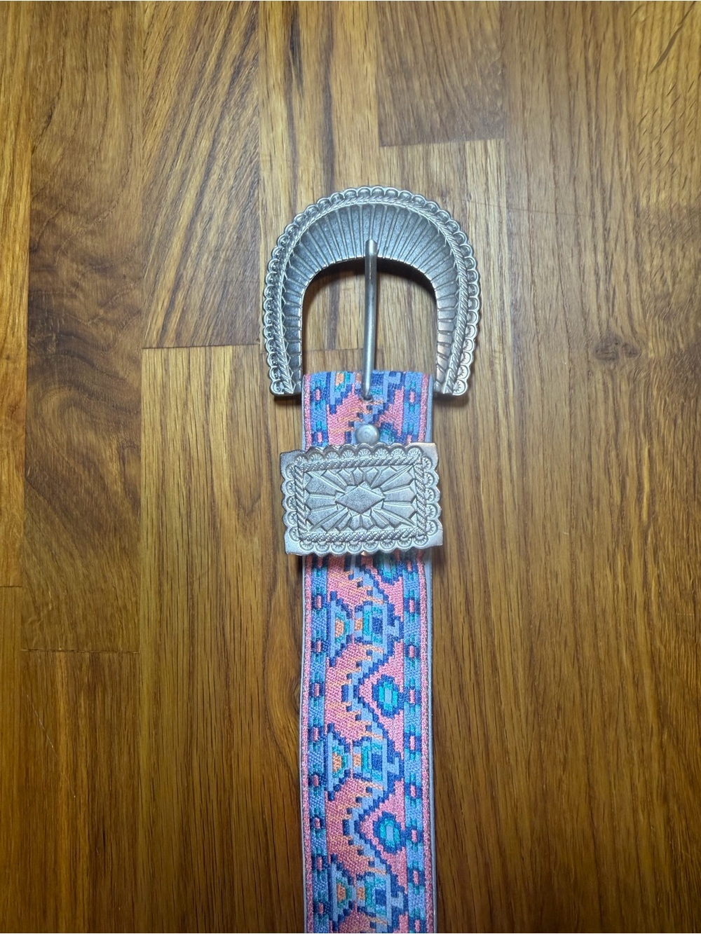 Vintage Colorful Nuovo Belt with Decorative Silver Buckle (017) - Picture 5 of 10